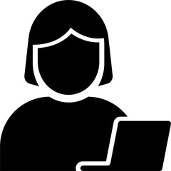 Minimalist flat illustration of professions simple geometric icons black icons representing various jobs such as