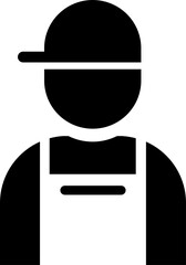 Minimalist flat illustration of professions simple geometric icons black icons representing various jobs such as