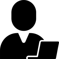 Minimalist flat illustration of professions simple geometric icons black icons representing various jobs such as