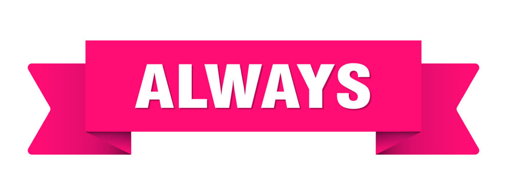 always ribbon isolated on transparent background. always ribbon