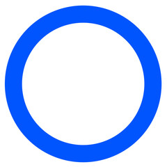Blue circle mark icon symbol with transparent background for UI and business design