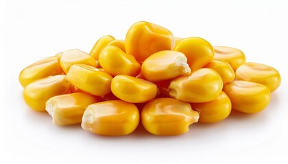 yellow corn beans isolated on white