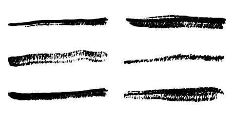 Grunge marke drawn bold arrows set. Collection of hand drawn doodle  thick arrows in different directions. vector