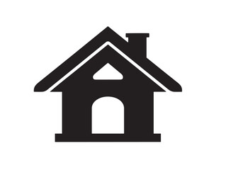 Real estate silhouette icon vector illustration solid black symbol for house sale