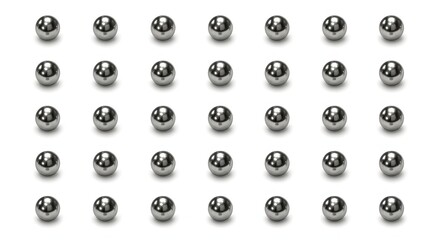 Metal Spheres Arranged in Grid Pattern Abstract Background for Science and Technology Concepts