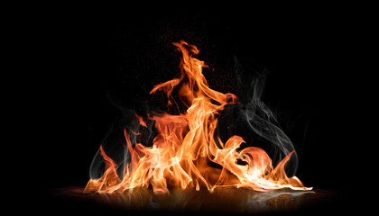 Minimalist Fire White Outline On Transparent Background Illustration