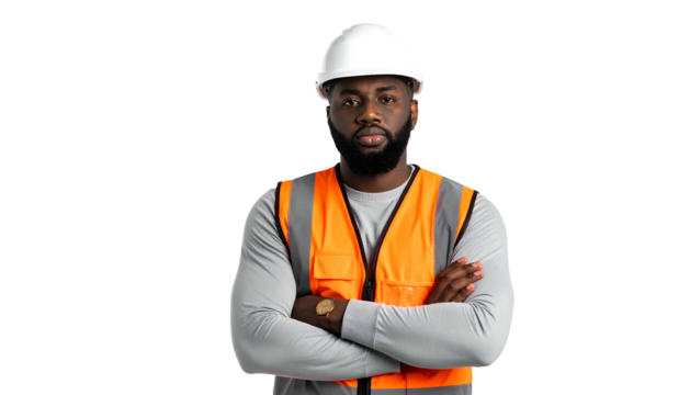 Construction Worker Confident Portrait.