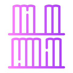 book shelf gradient icon