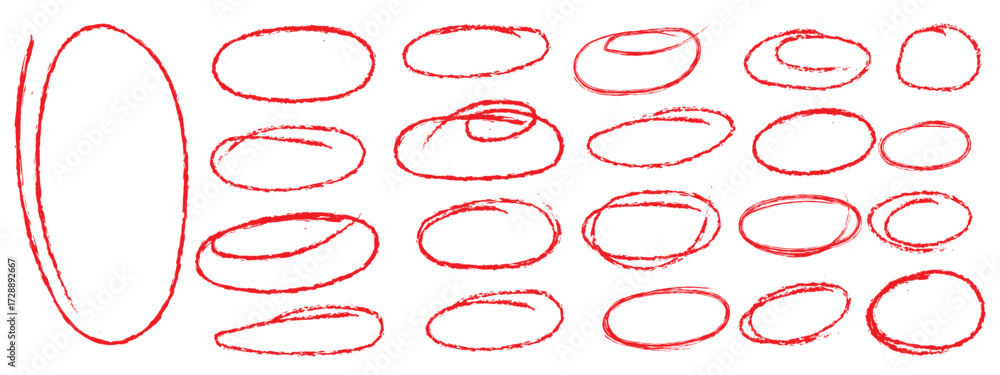 Poster hand drawn circle line sketch set. circular vector image. hand drawn circle with doodle patterns. ve