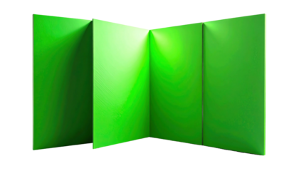 Green Trifold Brochure Mockup Presentation.