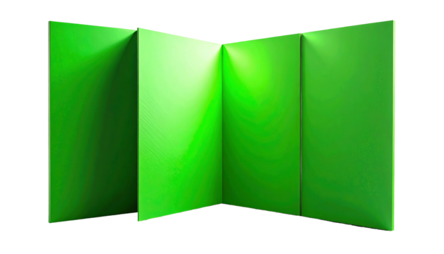 Green Trifold Brochure Mockup Presentation.