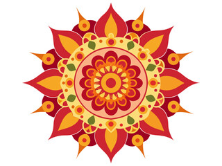 Vector art of vibrant mandala design with intricate details