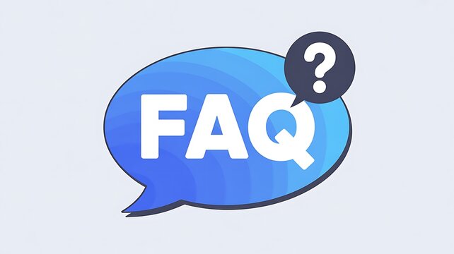 FAQ Speech Bubble with Question Mark Icon