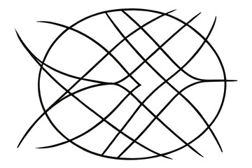 Isolated Abstract Geometric Line Design Element for Modern Graphics