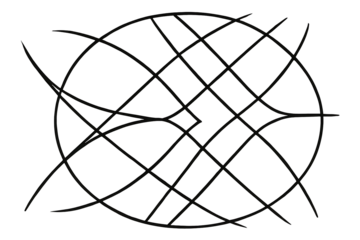 Isolated Abstract Geometric Line Design Element for Modern Graphics