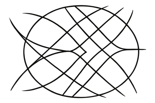 Isolated Abstract Geometric Line Design Element for Modern Graphics