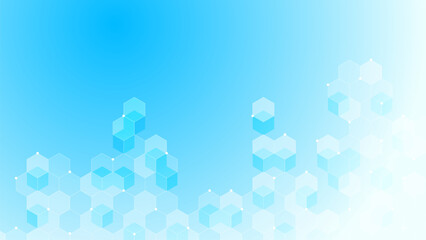Abstract geometric hexagons shape medicine and science background. Health care and medical pattern innovation concept background design