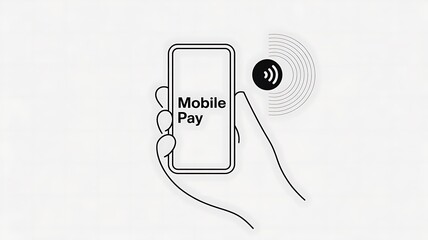 Hand Holding Smartphone for Mobile Payment