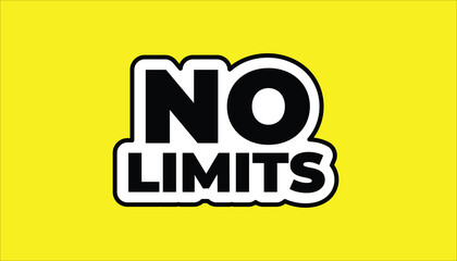 NO LIMITS – MOTIVATIONAL INSPIRATIONAL STICKER