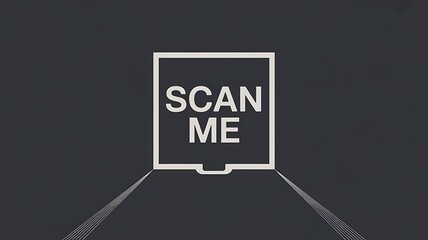 Minimalist "Scan Me" Prompt with Abstract Lines