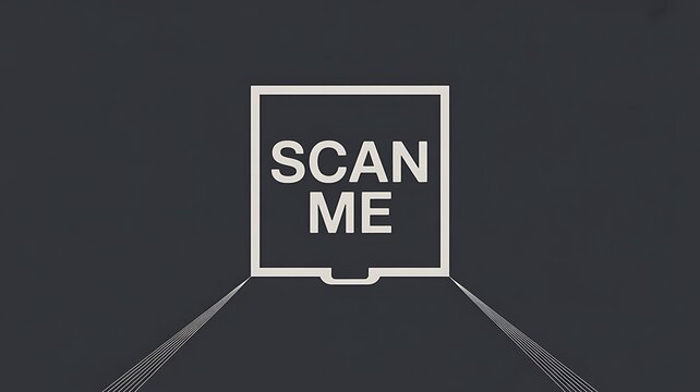 Minimalist "Scan Me" Prompt with Abstract Lines - Powered by Adobe