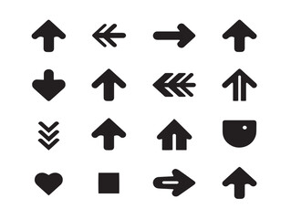 Selection and cursors silhouette icon vector illustration solid symbol for digital interaction