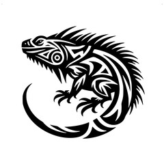 silhouette of a lizard
