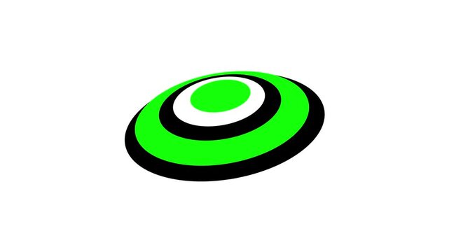 Frisbee icon animation simple flat 