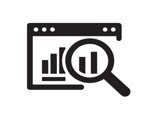 Seo and marketing silhouette icon vector illustration solid black symbol for web traffic