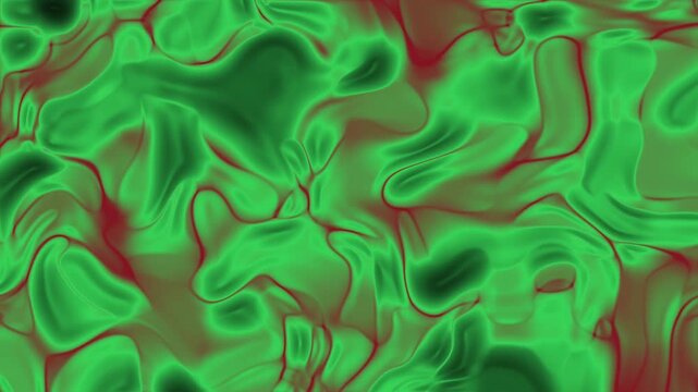 Abstracts Plastic, Abstract green and red liquid flowing animation background with a seamless looping design,  royalty free stock.