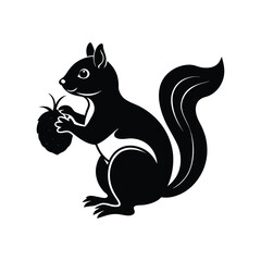 Chipmunk holding radish bigger than head while eating vector art illustration