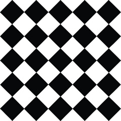 Classic black and white seamless checkerboard pattern perfect for graphic design backgrounds and textures