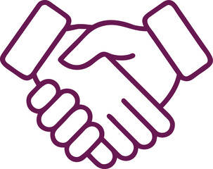 Agreement in Harmony: A striking illustration that depicts two hands clasped in a firm handshake, symbolizing unity, understanding, and a binding agreement between parties.