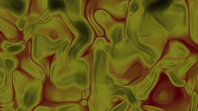 Abstracts Plastic, Abstract Fluid Animation of Moving Organic Shapes with Green and Red Colors in Motion,  Stock royalty free video.