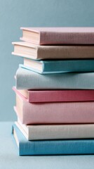 Single Diagonal Pastel Book Stack