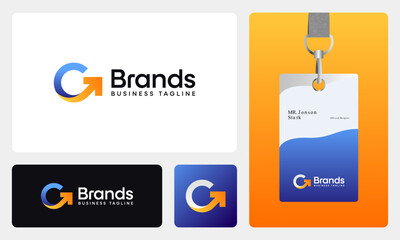 Modern Business Growth Logo Design &ndash; Abstract Arrow Up Icon for Corporate, Finance and Branding Identity