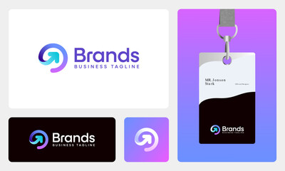 Modern Business Growth Logo Design &ndash; Abstract Arrow Up Icon for Corporate, Finance and Branding Identity