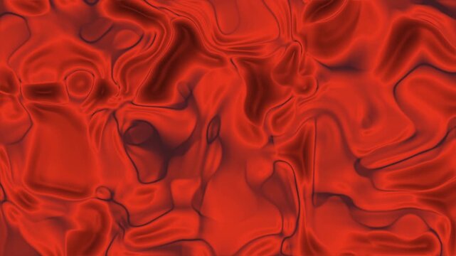 Abstracts Plastic, Abstract Red Liquid Flowing and Waving Background with Smooth, Dynamic Motion Design,  Stock royalty free video.