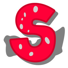 Polkadot red Font style Alphabet