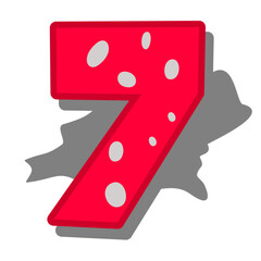 Polkadot red Font style Alphabet