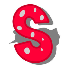 Polkadot red Font style Alphabet