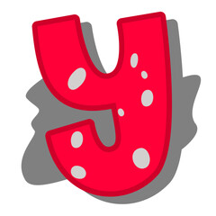 Polkadot red Font style Alphabet