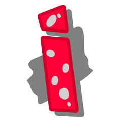 Polkadot red Font style Alphabet