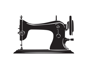 Sewing silhouette icon vector illustration solid black symbol for stitching fabric