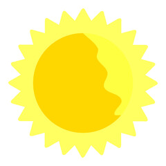 Sun Icon with Face Silhouette Symbolic Vector Illustration
