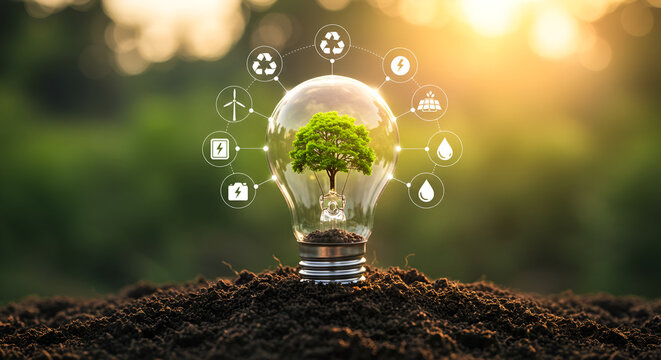 A sustainable future with innovative technological solutions, green innovation to protect biodiversity