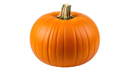 Whole ripe pumpkin isolated on transparent background