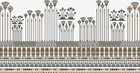 Seamless Paisley Indian Silky and Abstract boder