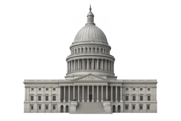United States Capitol building transparent background with dome