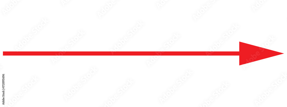 Poster straight thin line arrow isolated on transparent background – long arrow